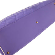 Chanel Purple Calfskin Bowling Bag 50 196277
