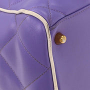 Chanel Purple Calfskin Bowling Bag 50 196277