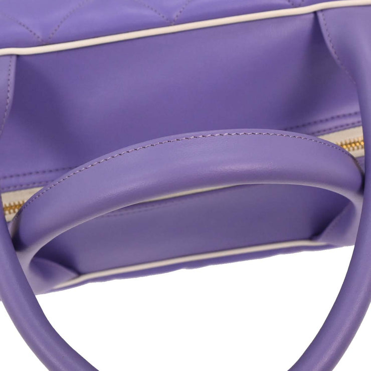 Chanel Purple Calfskin Bowling Bag 50 196277