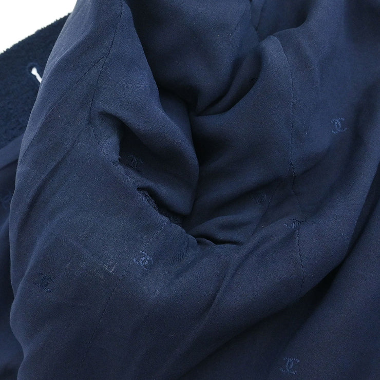 Chanel Single Breasted Jacket Navy P95 #38 196283
