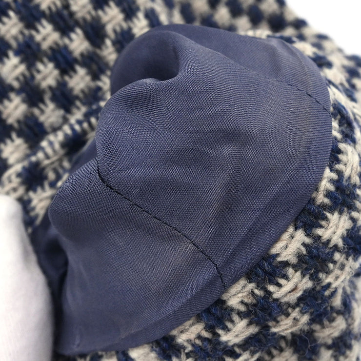 Chanel Single Breasted Jacket Navy 95A #40 196284