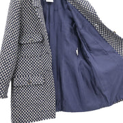 Chanel Single Breasted Jacket Navy 95A #40 196284