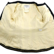 Chanel Single Breasted Jacket White 94A #40 196285