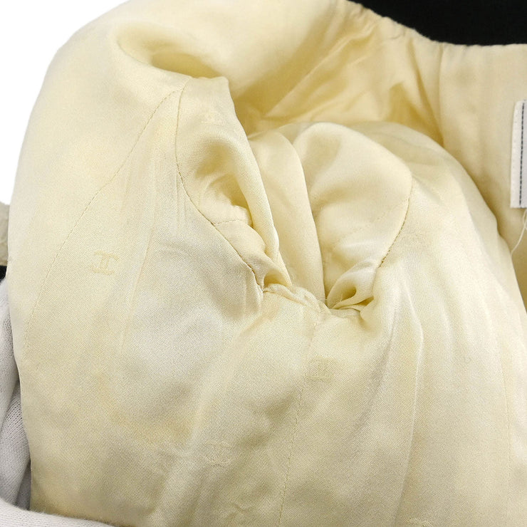 Chanel Single Breasted Jacket White 94A #40 196285