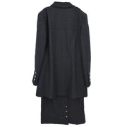 Chanel Setup Suit Jacket Skirt Black 96P #40 196286