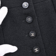 Chanel Setup Suit Jacket Skirt Black 96P #40 196286