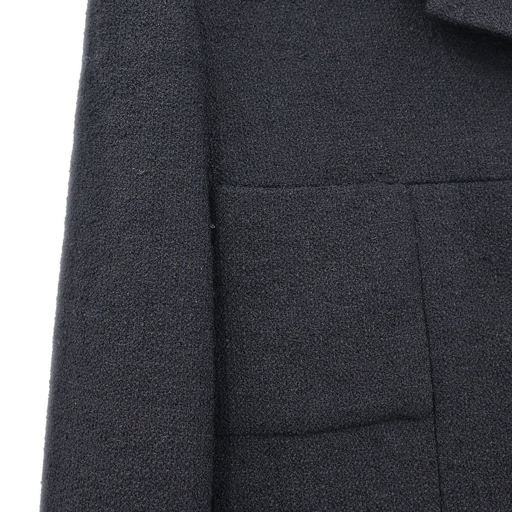 Chanel Setup Suit Jacket Skirt Black 96P #40 196286