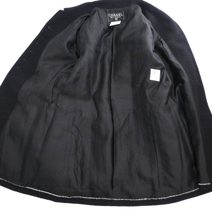 Chanel Setup Suit Jacket Skirt Black 96P #40 196286