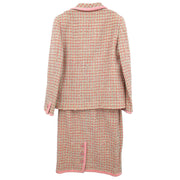 Chanel Setup Suit Jacket Skirt Pink 96P #40 196287