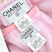 Chanel Setup Suit Jacket Skirt Pink 96P #40 196287