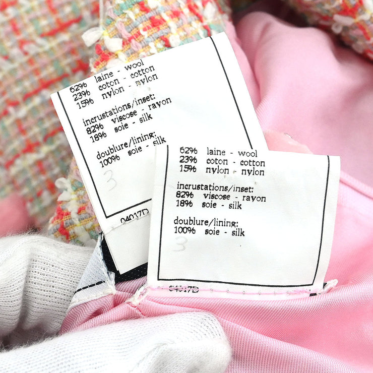 Chanel Setup Suit Jacket Skirt Pink 96P #40 196287