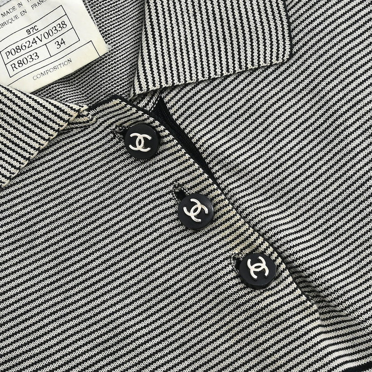 Chanel Short Sleeve Top Black 97C #34 196292