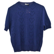 Miu Miu Sweater Short Sleeve Top Navy AMA2 2018 1193 #42 196293
