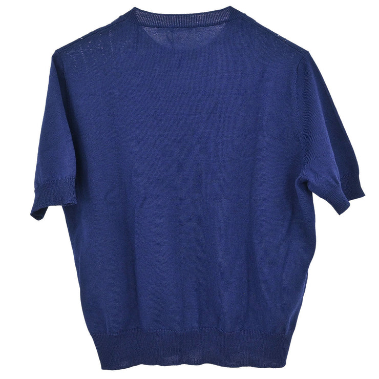 Miu Miu Sweater Short Sleeve Top Navy AMA2 2018 1193 #42 196293