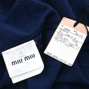 Miu Miu Sweater Short Sleeve Top Navy AMA2 2018 1193 #42 196293