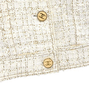 Chanel Single Breasted Jacket White 01P #42 196295
