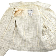 Chanel Single Breasted Jacket White 01P #42 196295