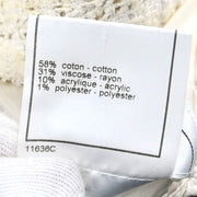 Chanel Single Breasted Jacket White 01P #42 196295