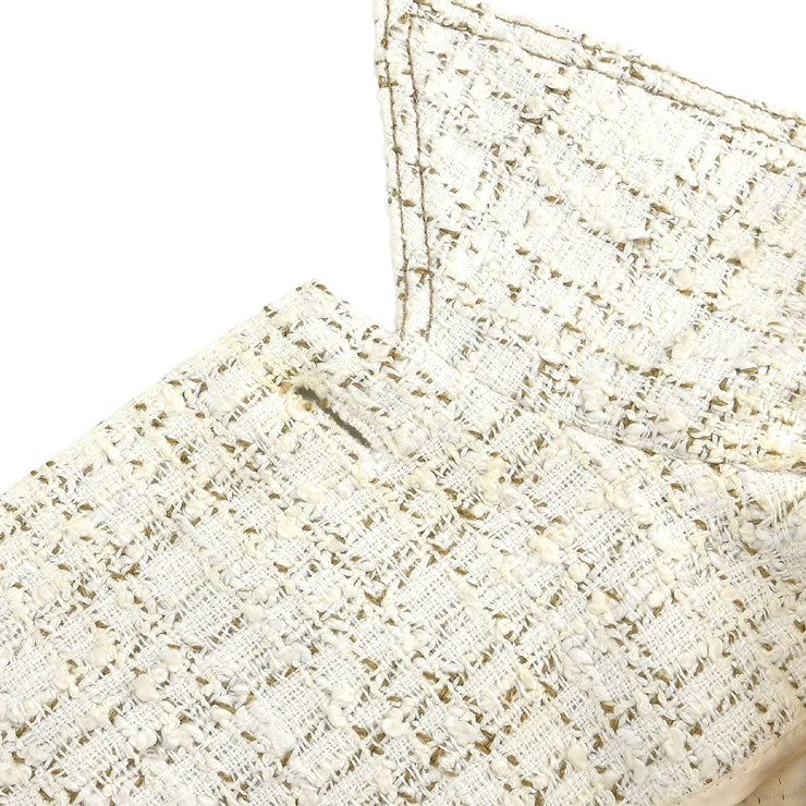Chanel Single Breasted Jacket White 01P #42 196295