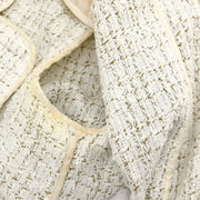 Chanel Single Breasted Jacket White 01P #42 196295
