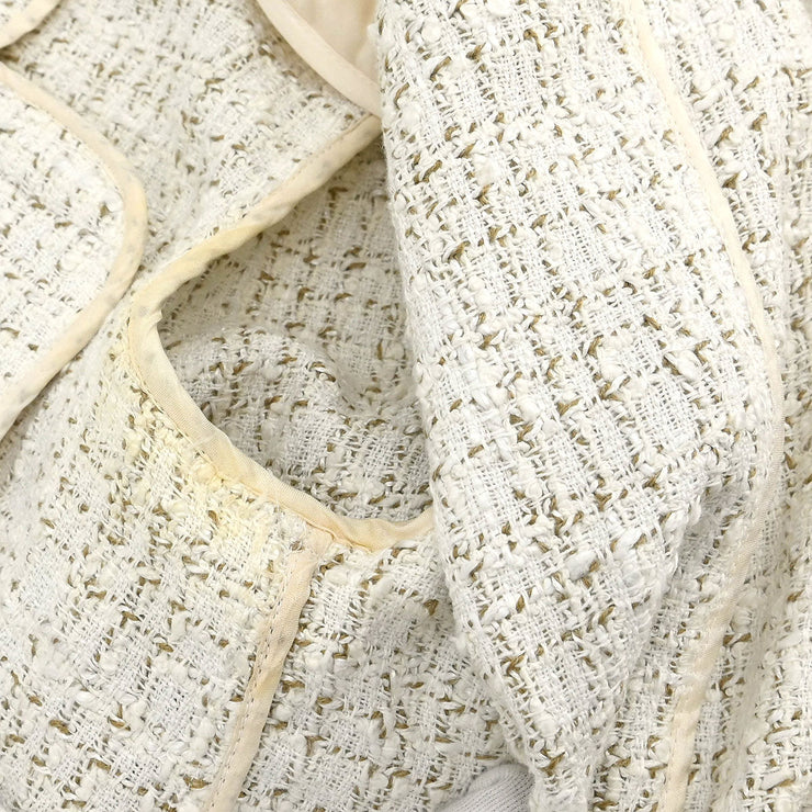 Chanel Single Breasted Jacket White 01P #42 196295