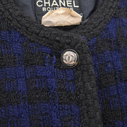 Chanel Single Breasted Jacket Navy 25973 #38 196297