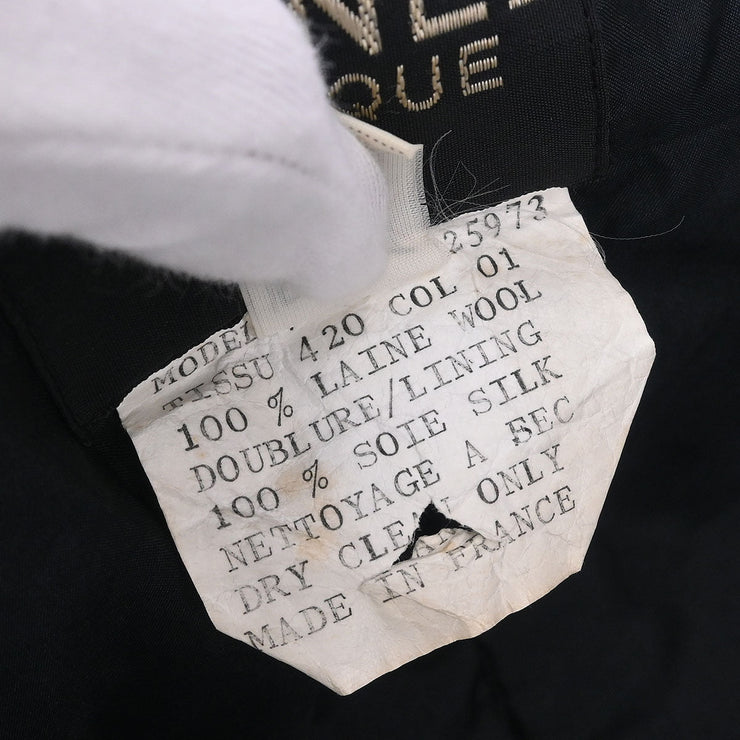 Chanel Single Breasted Jacket Navy 25973 #38 196297