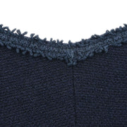 Chanel Setup Suit Jacket Skirt Navy 97P #42 196298