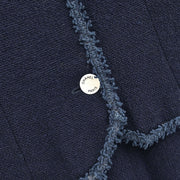 Chanel Setup Suit Jacket Skirt Navy 97P #42 196298