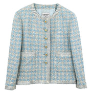 Chanel Single Breasted Jacket Light Blue 93P #42 196300