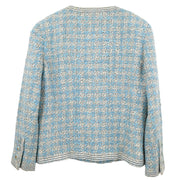 Chanel Single Breasted Jacket Light Blue 93P #42 196300