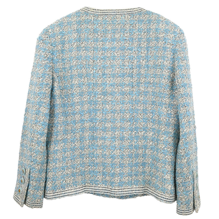 Chanel Single Breasted Jacket Light Blue 93P #42 196300