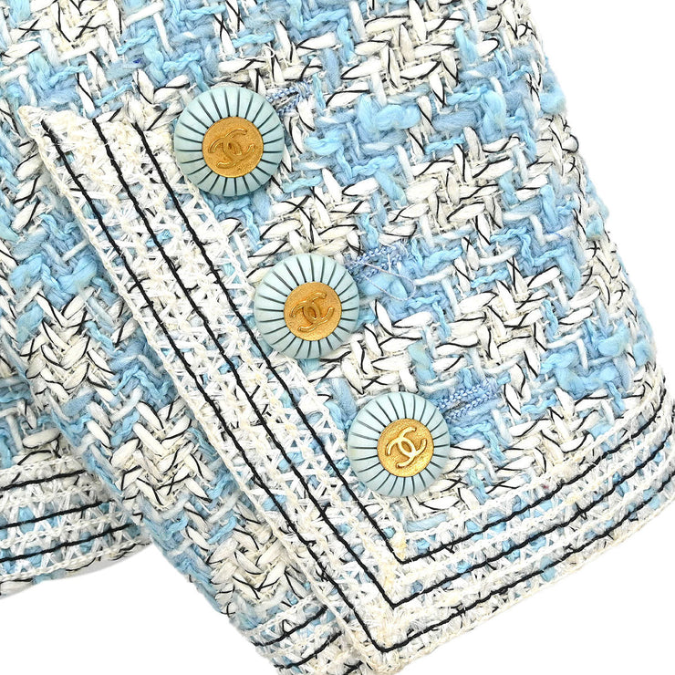 Chanel Single Breasted Jacket Light Blue 93P #42 196300