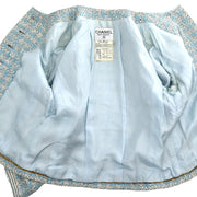 Chanel Single Breasted Jacket Light Blue 93P #42 196300