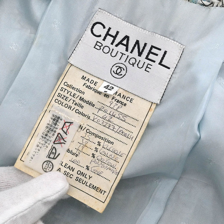 Chanel Single Breasted Jacket Light Blue 93P #42 196300