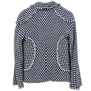 Chanel Single Breasted Jacket Navy 08P #38 196301