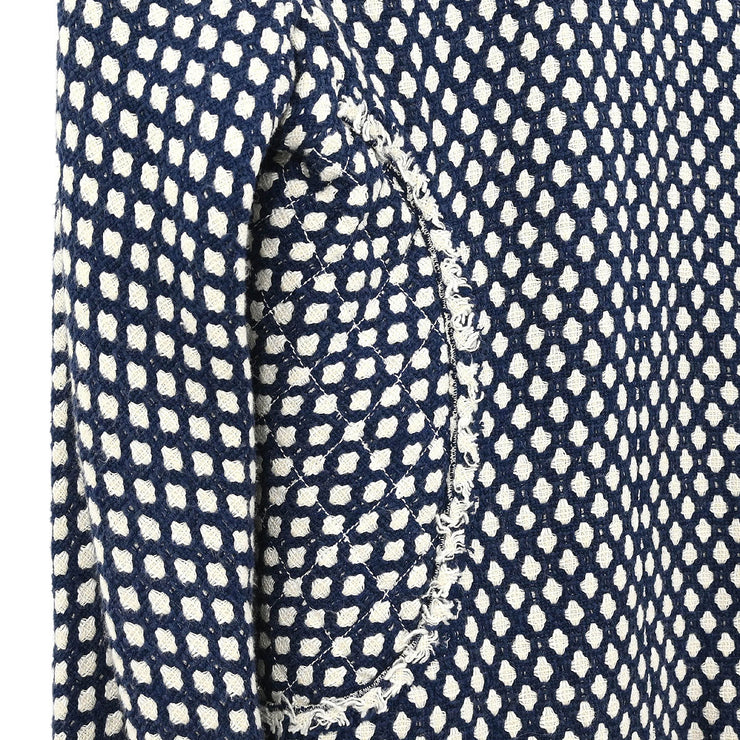 Chanel Single Breasted Jacket Navy 08P #38 196301