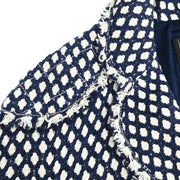 Chanel Single Breasted Jacket Navy 08P #38 196301
