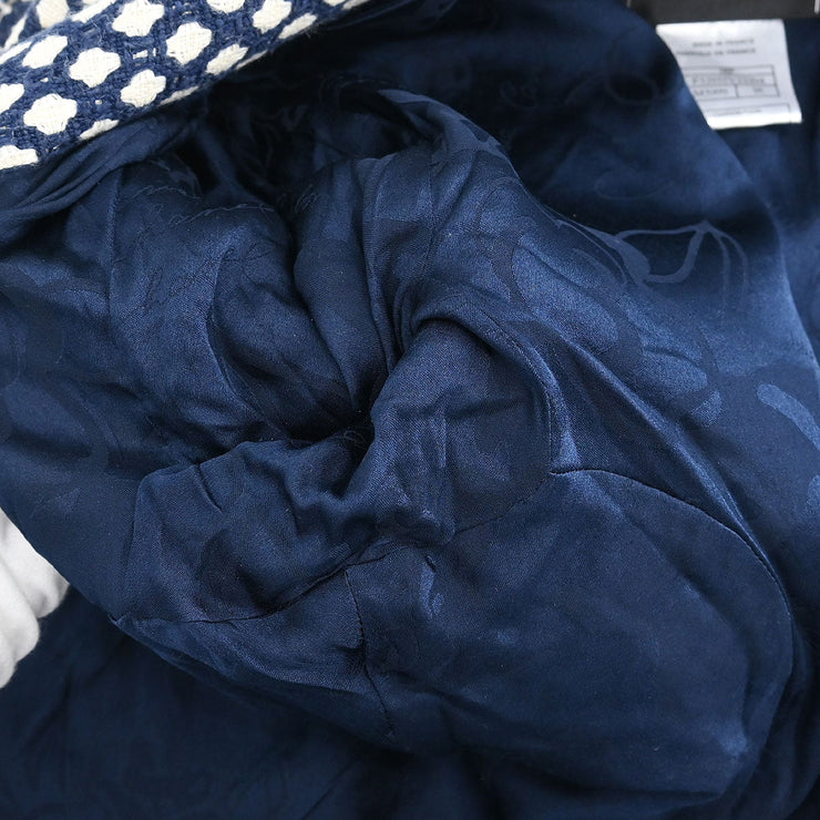 Chanel Single Breasted Jacket Navy 08P #38 196301