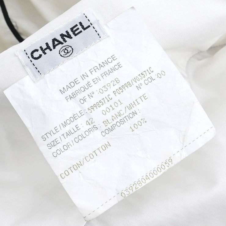 Chanel Shirt Blouse White 03928 #42 196303