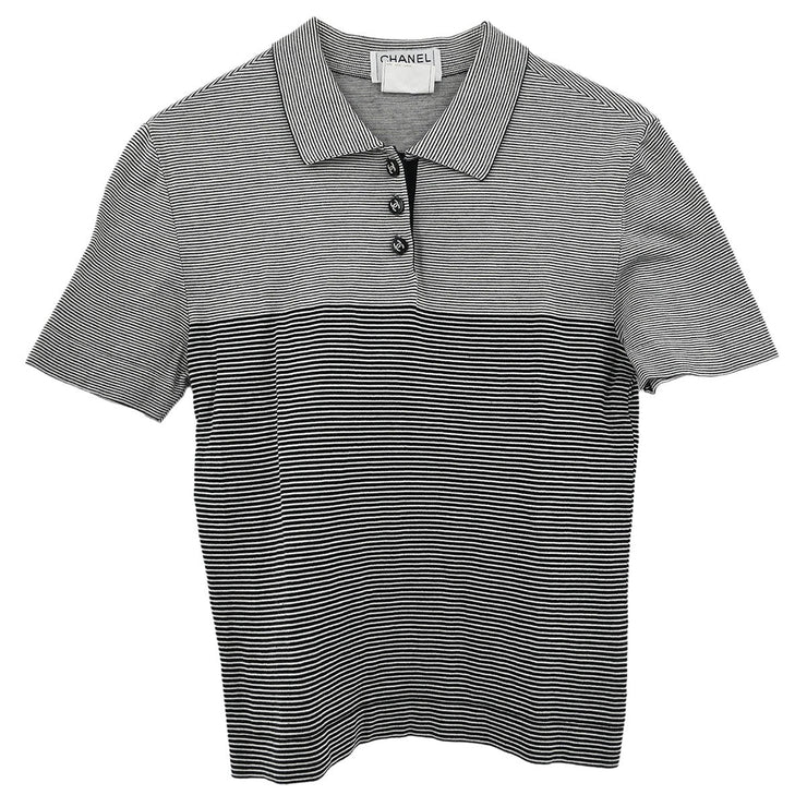 Chanel Short Sleeve Top Black 97C #38 196304