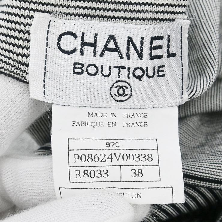 Chanel Short Sleeve Top Black 97C #38 196304