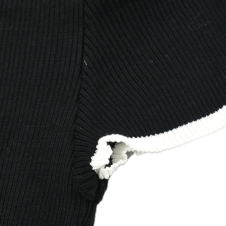 Chanel Short Sleeve Top Black 95P #36 196305