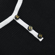 Chanel Short Sleeve Top Black 95P #36 196305