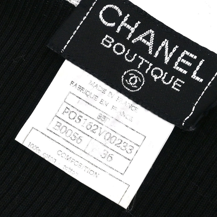 Chanel Short Sleeve Top Black 95P #36 196305