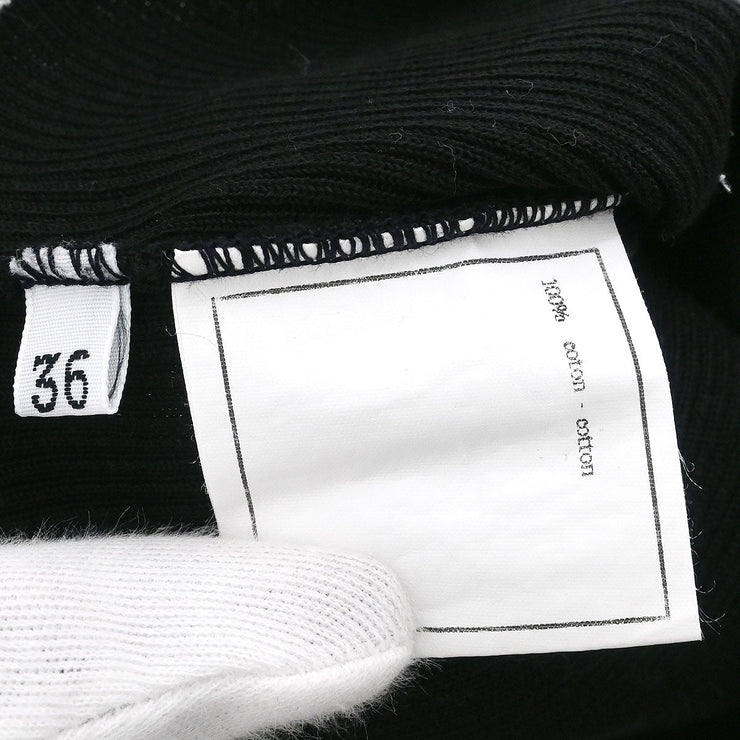 Chanel Short Sleeve Top Black 95P #36 196305