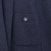 Chanel Collarless Jacket Navy 96P #38 196307