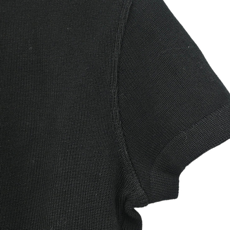 Chanel Short Sleeve Wrap Top Black 96P #38 196308