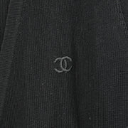 Chanel Short Sleeve Wrap Top Black 96P #38 196308