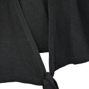 Chanel Short Sleeve Wrap Top Black 96P #38 196308